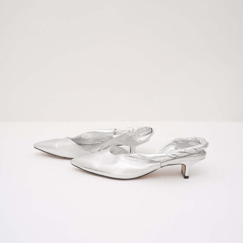 Sigerson Morrison Women's Melina Leather Kitten Heel Pumps , size 8,5